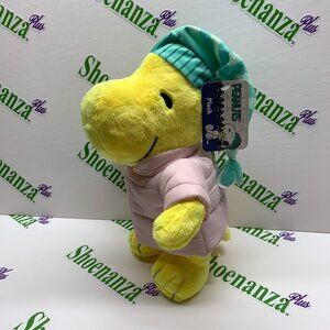 Ruz Plush Stuffed Peanuts Woodstock Pink Puffer Coat Jacket Green Boggin 11"